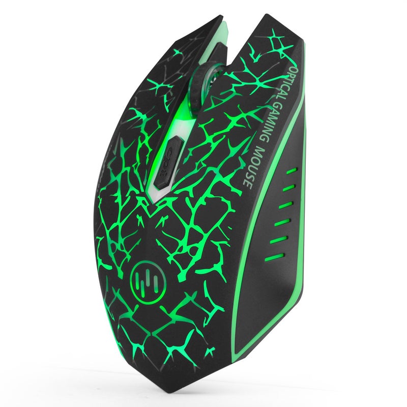 VEGCOO C12 Wireless Gaming Mouse,Rechargeable Mice Silent Click Cordless Mouse with 6 Buttons PC Gaming Mice Advanced Technology with 2.4GHZ Up to 2400DPI for PC Laptop (Green) - Image 4